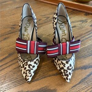Sam Edelman Limited Edition Leopard Print Heels with Bow